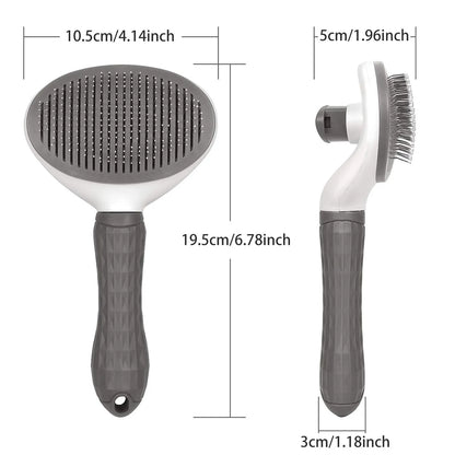 One-Click Gentle Massage Slicker Brush