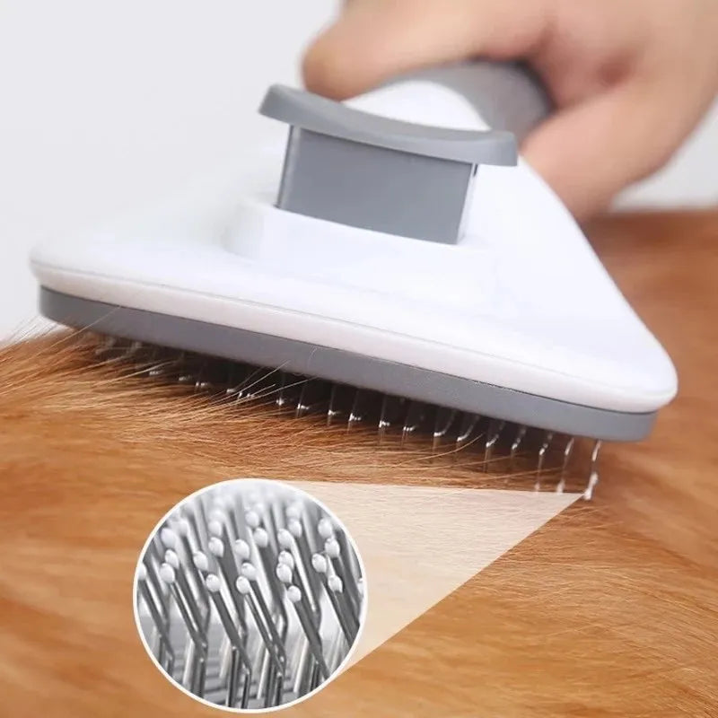 One-Click Gentle Massage Slicker Brush