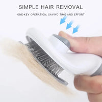 One-Click Gentle Massage Slicker Brush