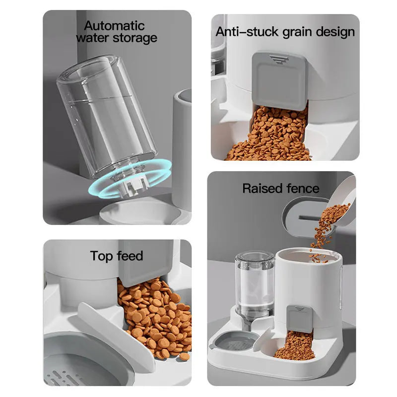 Spill-Proof Gravity Cat Feeding Station